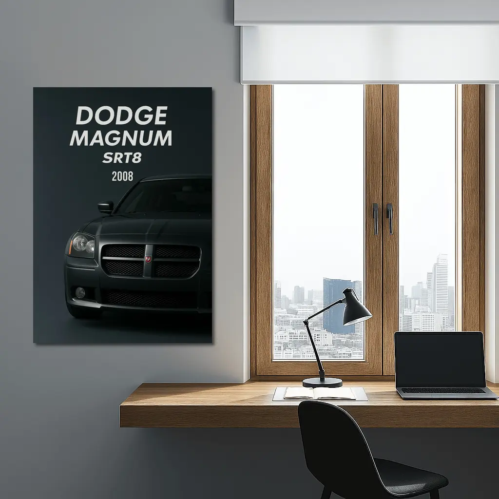 Dodge Magnum SRT8 Dark Studio Front View – Wall Art