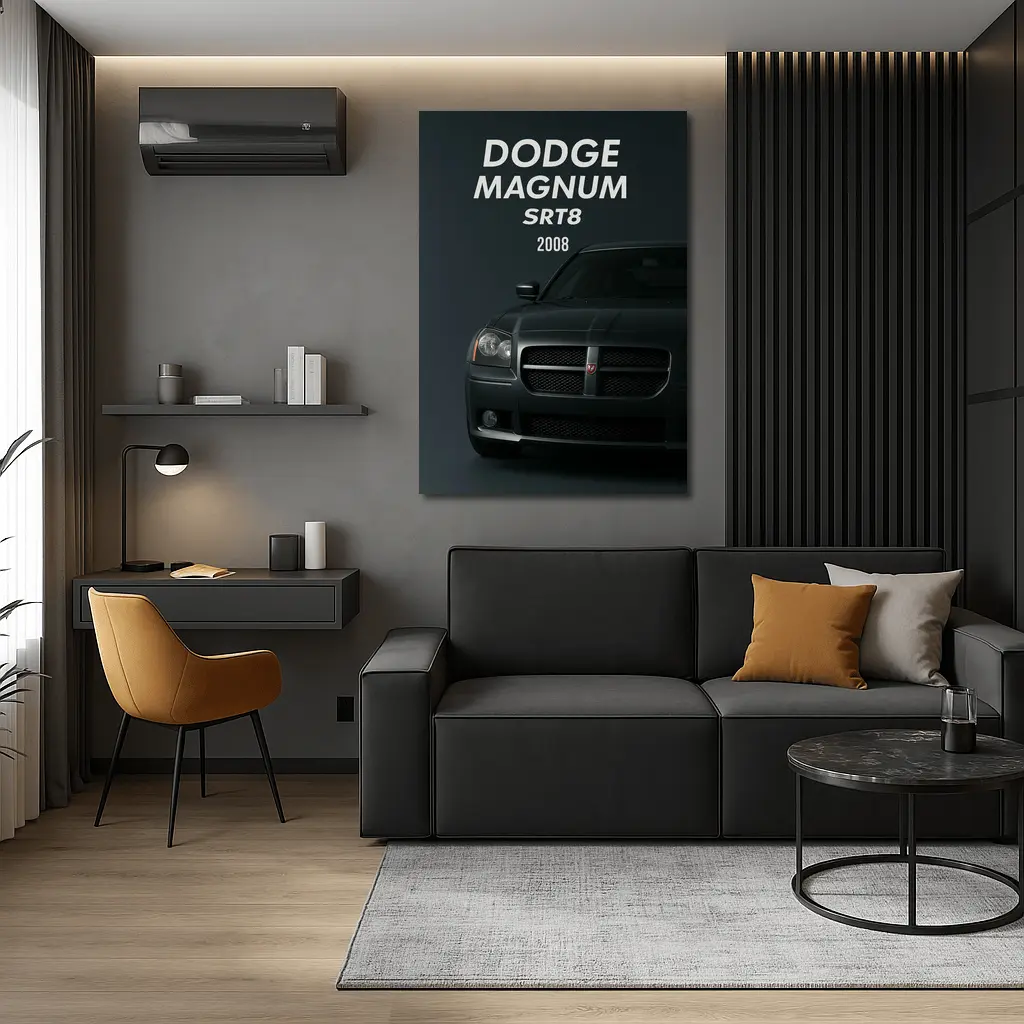 Dodge Magnum SRT8 Dark Studio Front View – Wall Art