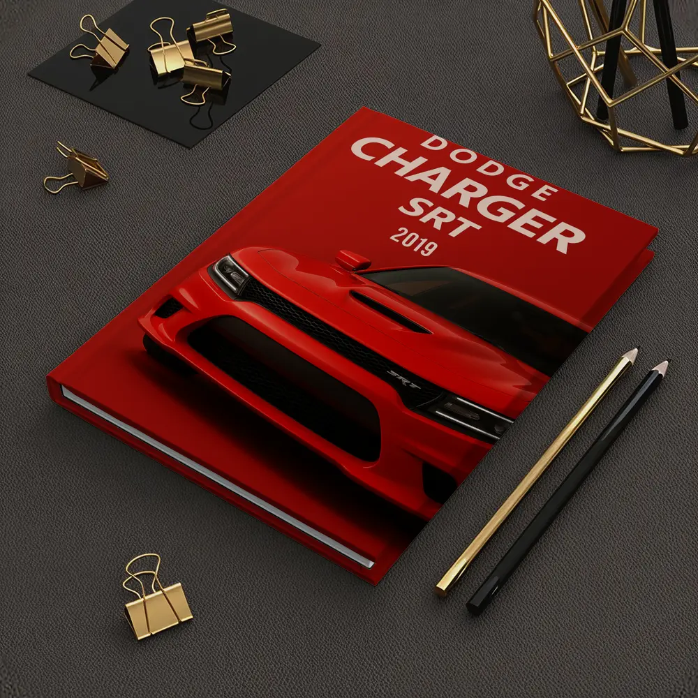 Dodge Charger SRT Red Muscle Car Art – Notebooks