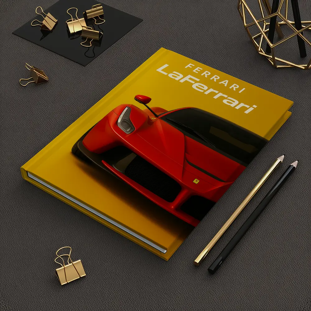 Ferrari LaFerrari Red Supercar Yellow Background – Notebooks