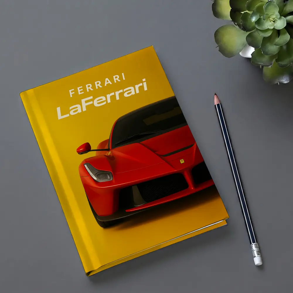Ferrari LaFerrari Red Supercar Yellow Background – Notebooks