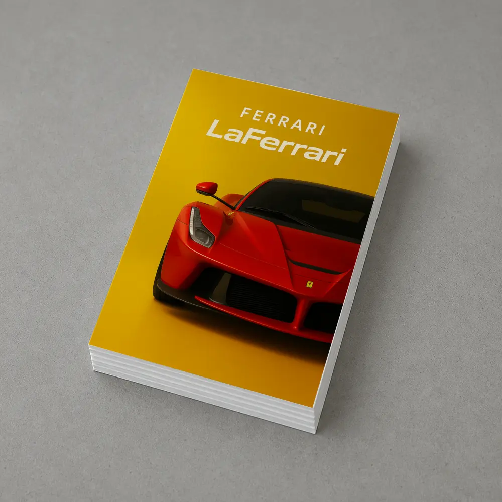 Ferrari LaFerrari Red Supercar Yellow Background – Postcards