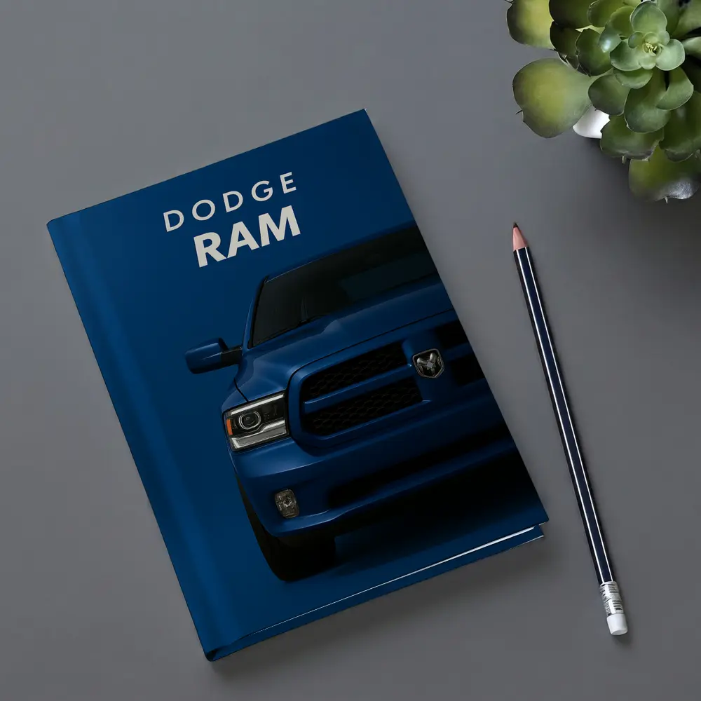 Dodge Ram Truck Blue Dark Background Art – Notebooks