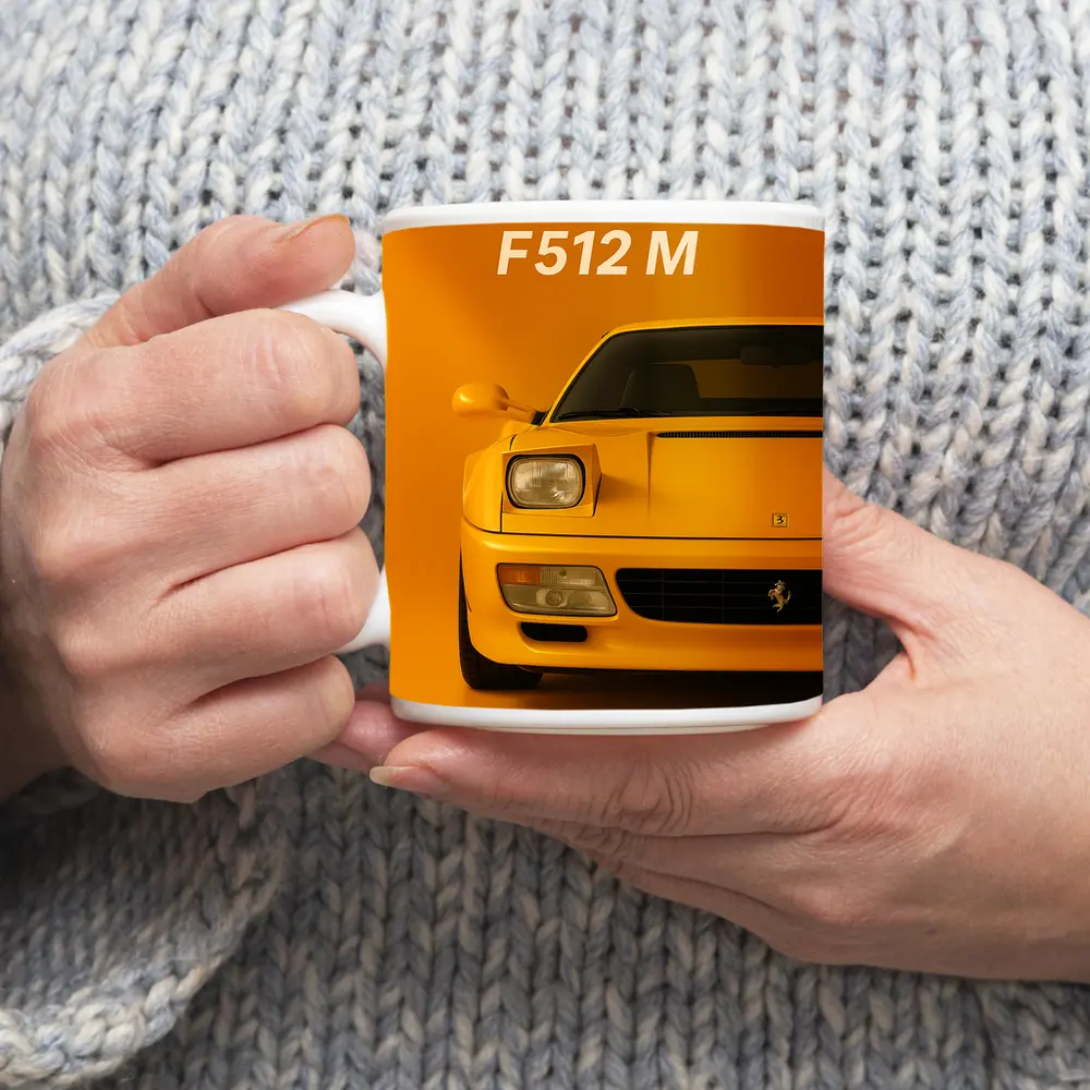 Ferrari F512 M Yellow Studio Shot – Mugs