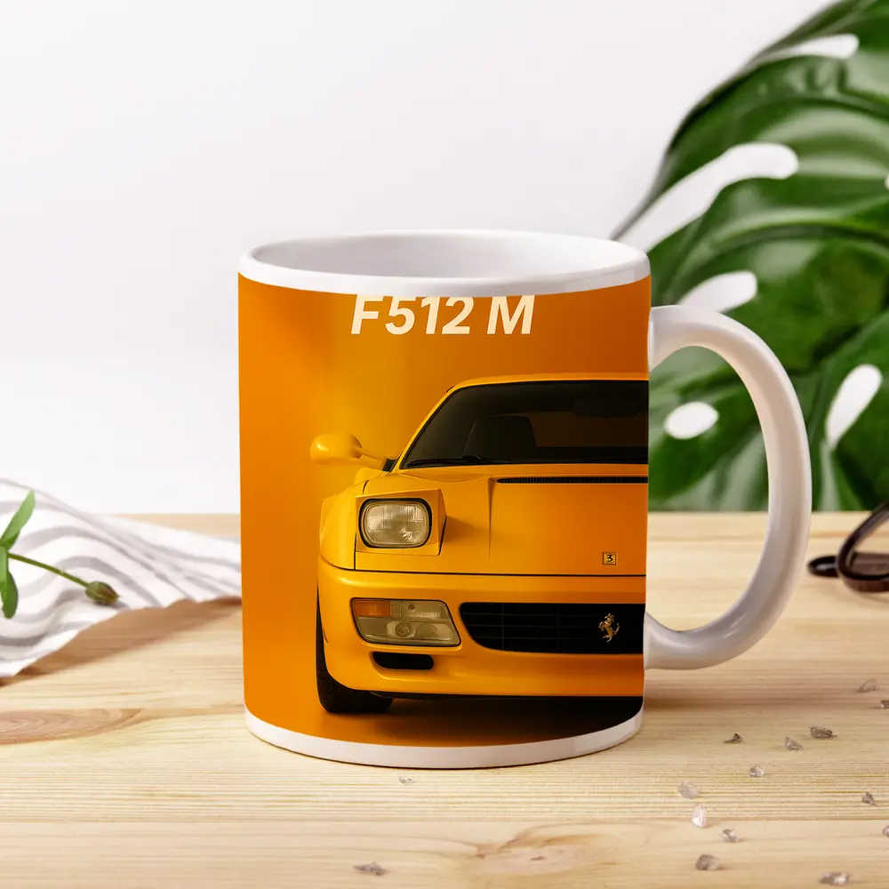 Ferrari F512 M Yellow Studio Shot – Mugs