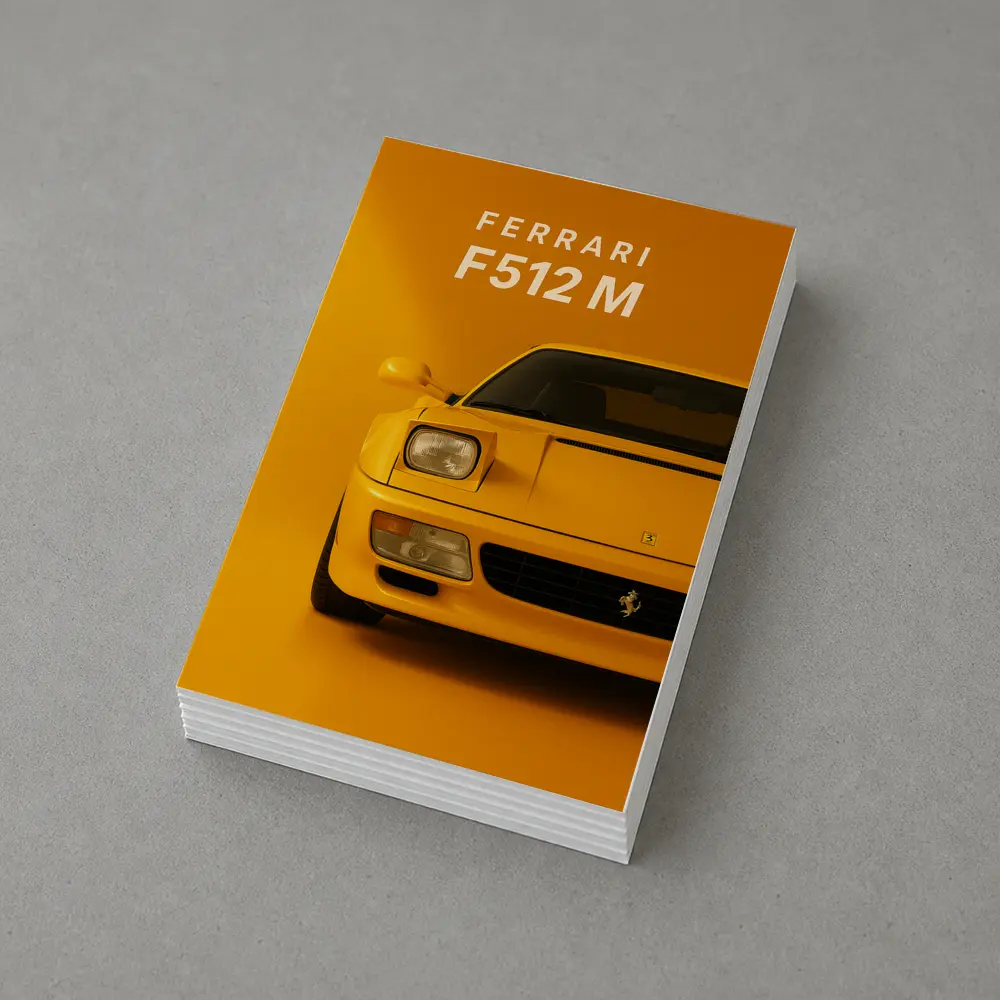 Ferrari F512 M Yellow Studio Shot – Postcards