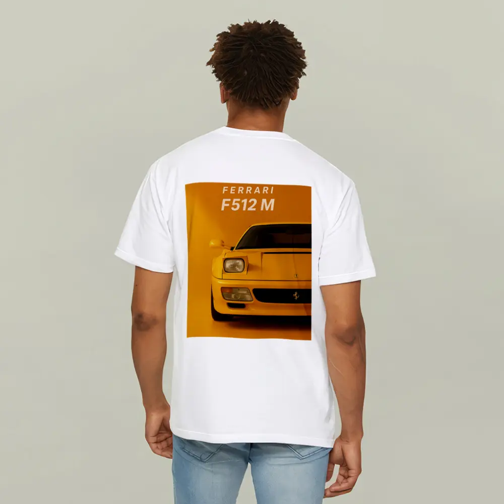 Ferrari F512 M Yellow Studio Shot – T-Shirts