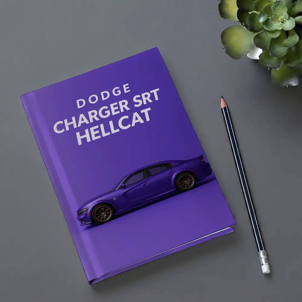 Dodge Charger SRT Hellcat Purple Background – Notebooks