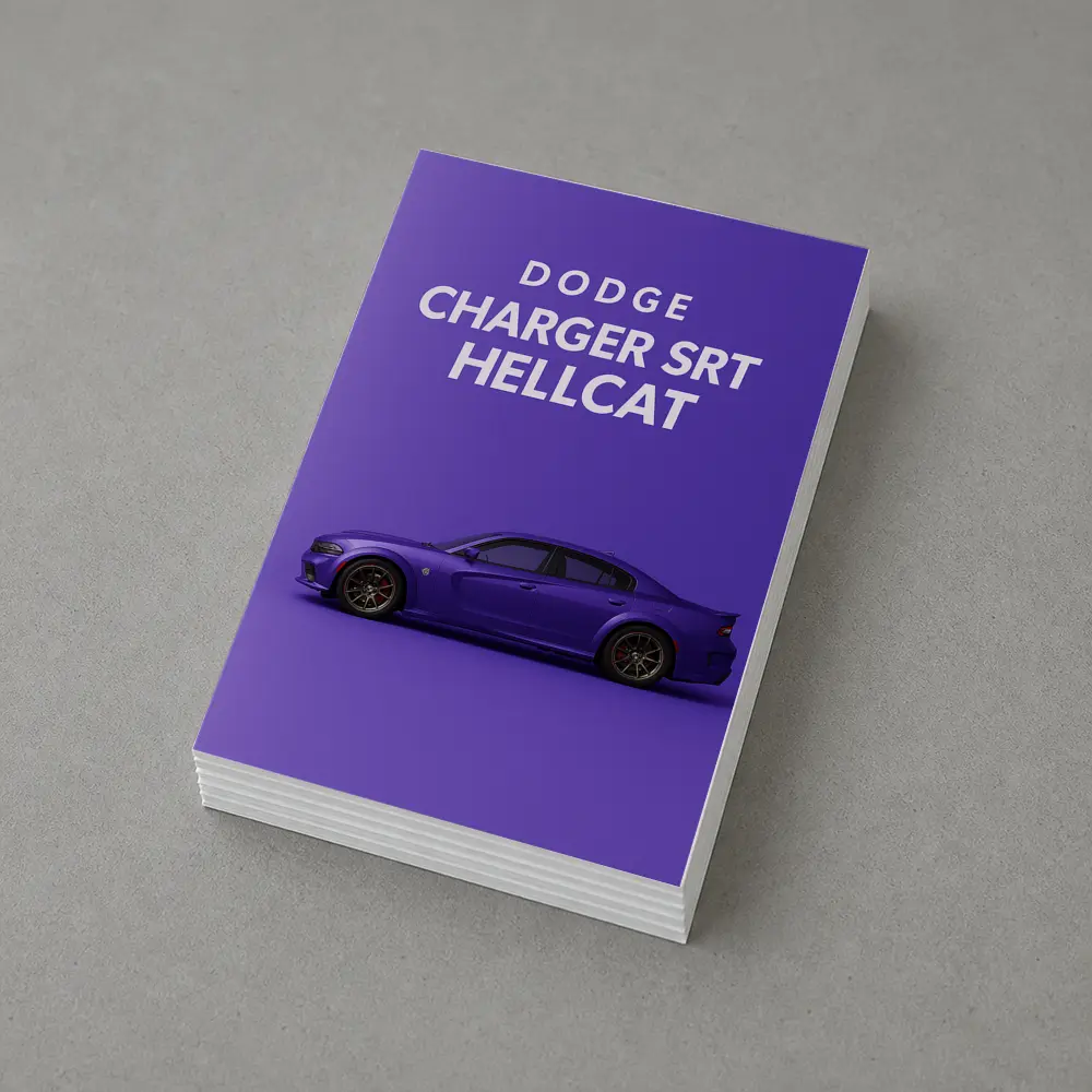 Dodge Charger SRT Hellcat Purple Background – Postcards
