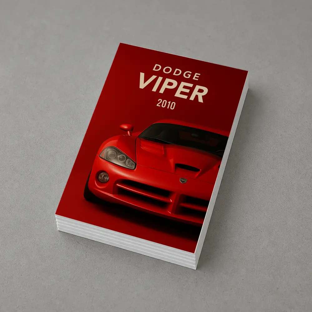 Dodge Viper Red Sports Car Front View – Postcards