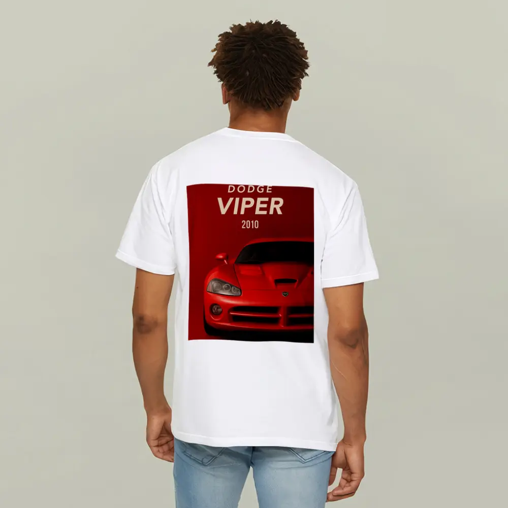 Dodge Viper Red Sports Car Front View – T-Shirts