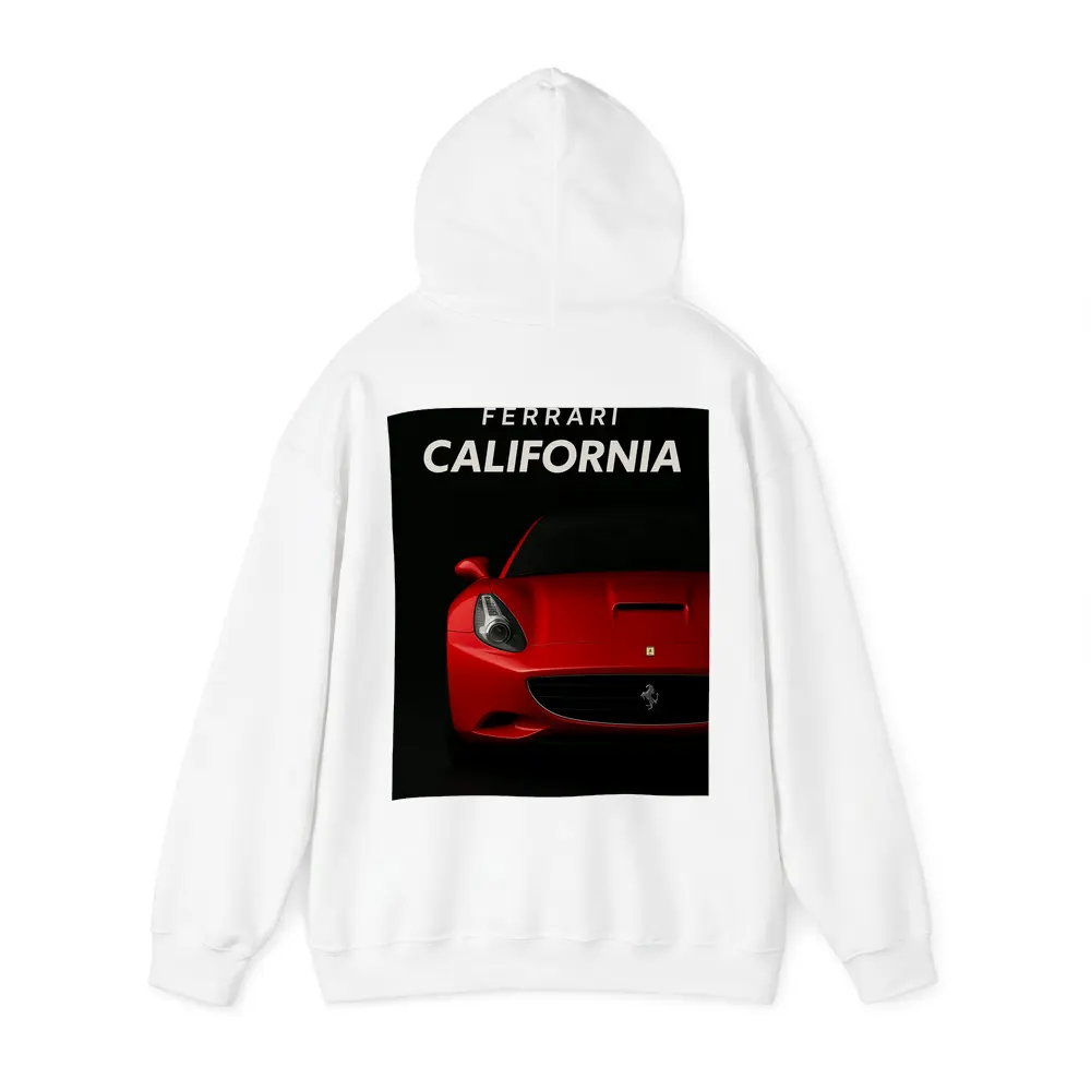 Ferrari California Red Car Dark Background – Hoodies