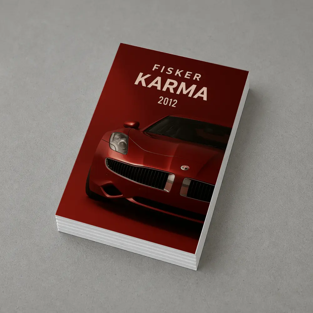 Fisker Karma 2012 Red Dark Background – Postcards