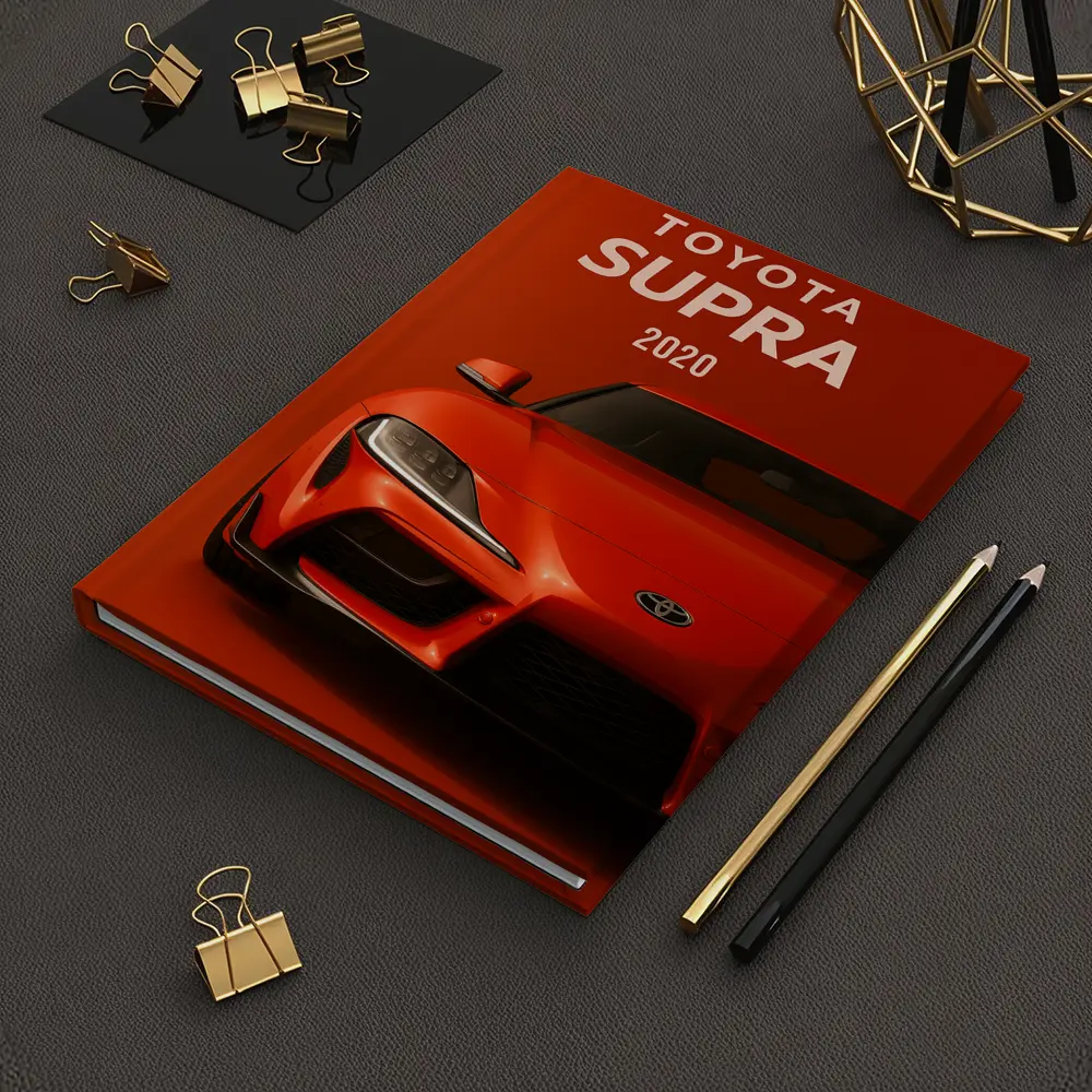Toyota Supra 2020 Red Orange Background – Notebooks