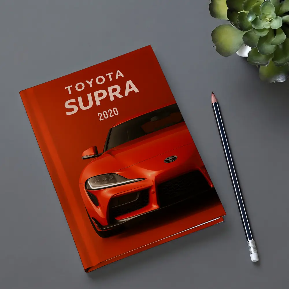 Toyota Supra 2020 Red Orange Background – Notebooks