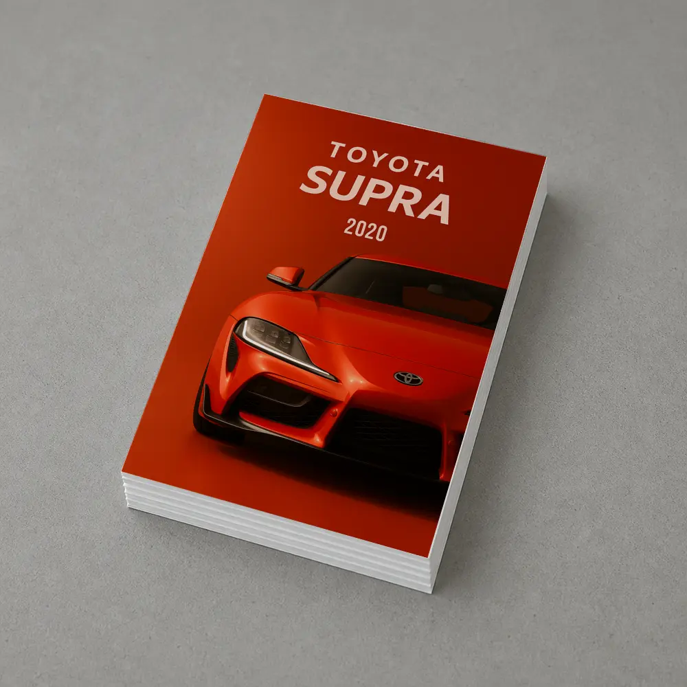 Toyota Supra 2020 Red Orange Background – Postcards