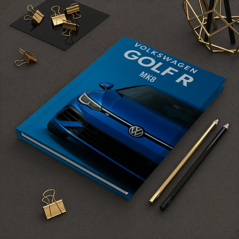 Volkswagen Golf R MK8 Blue Front View – Notebooks