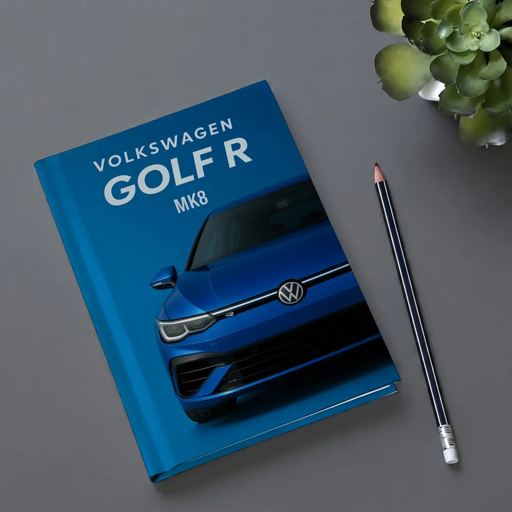 Volkswagen Golf R MK8 Blue Front View – Notebooks