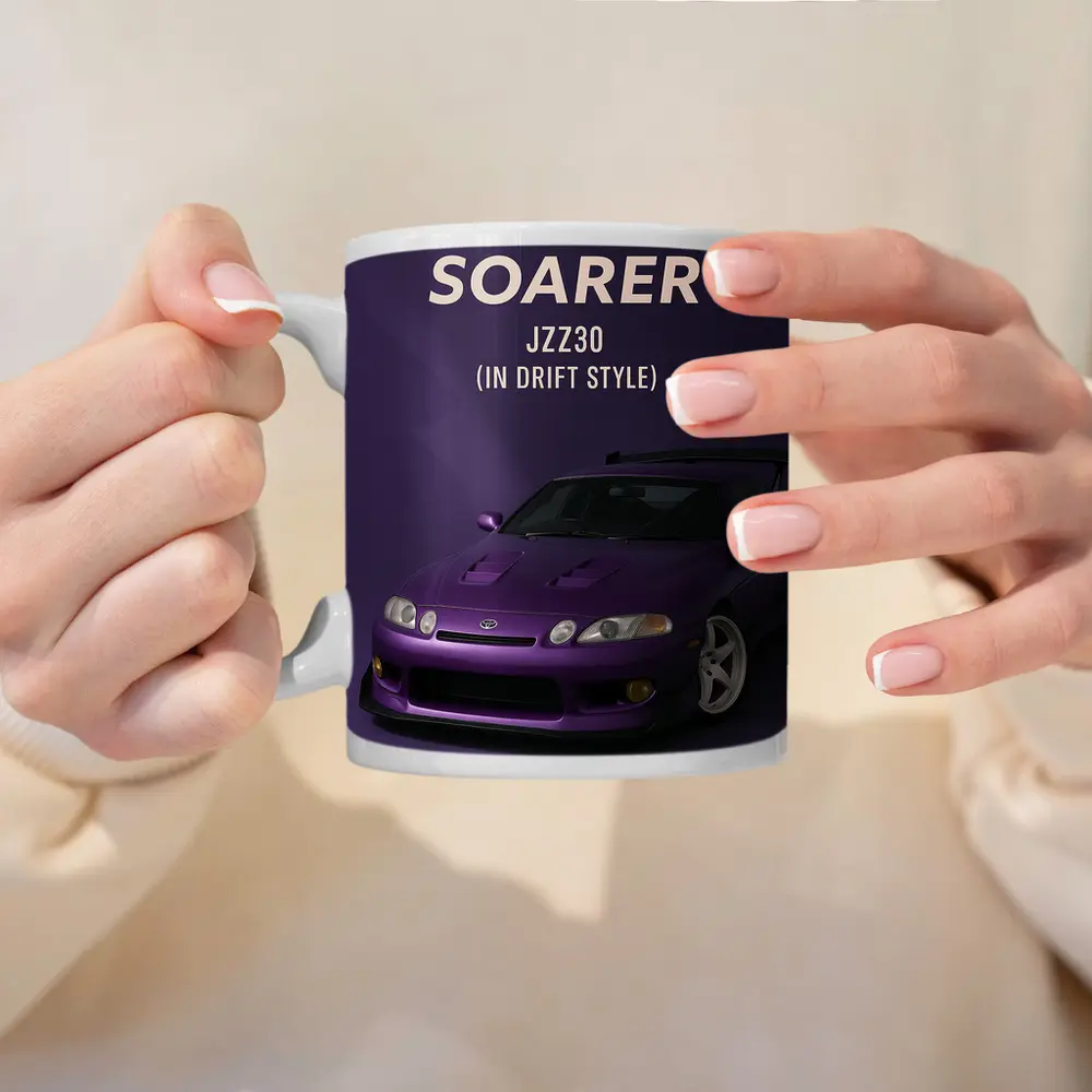 Toyota Soarer JZZ30 Purple Drift Style Art – Mugs