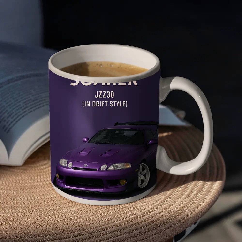 Toyota Soarer JZZ30 Purple Drift Style Art – Mugs