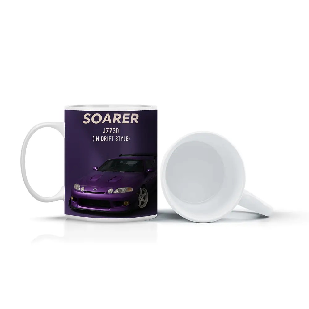 Toyota Soarer JZZ30 Purple Drift Style Art – Mugs