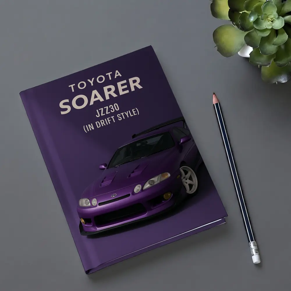 Toyota Soarer JZZ30 Purple Drift Style Art – Notebooks