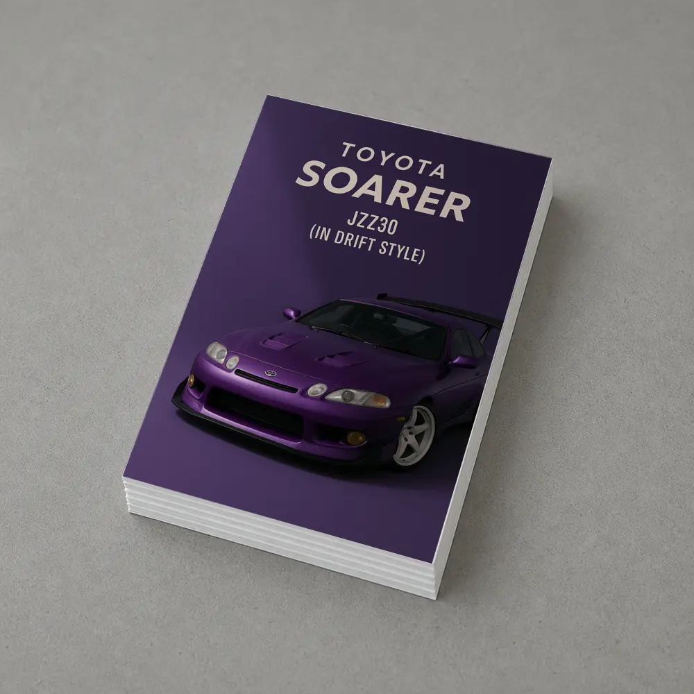 Toyota Soarer JZZ30 Purple Drift Style Art – Postcards