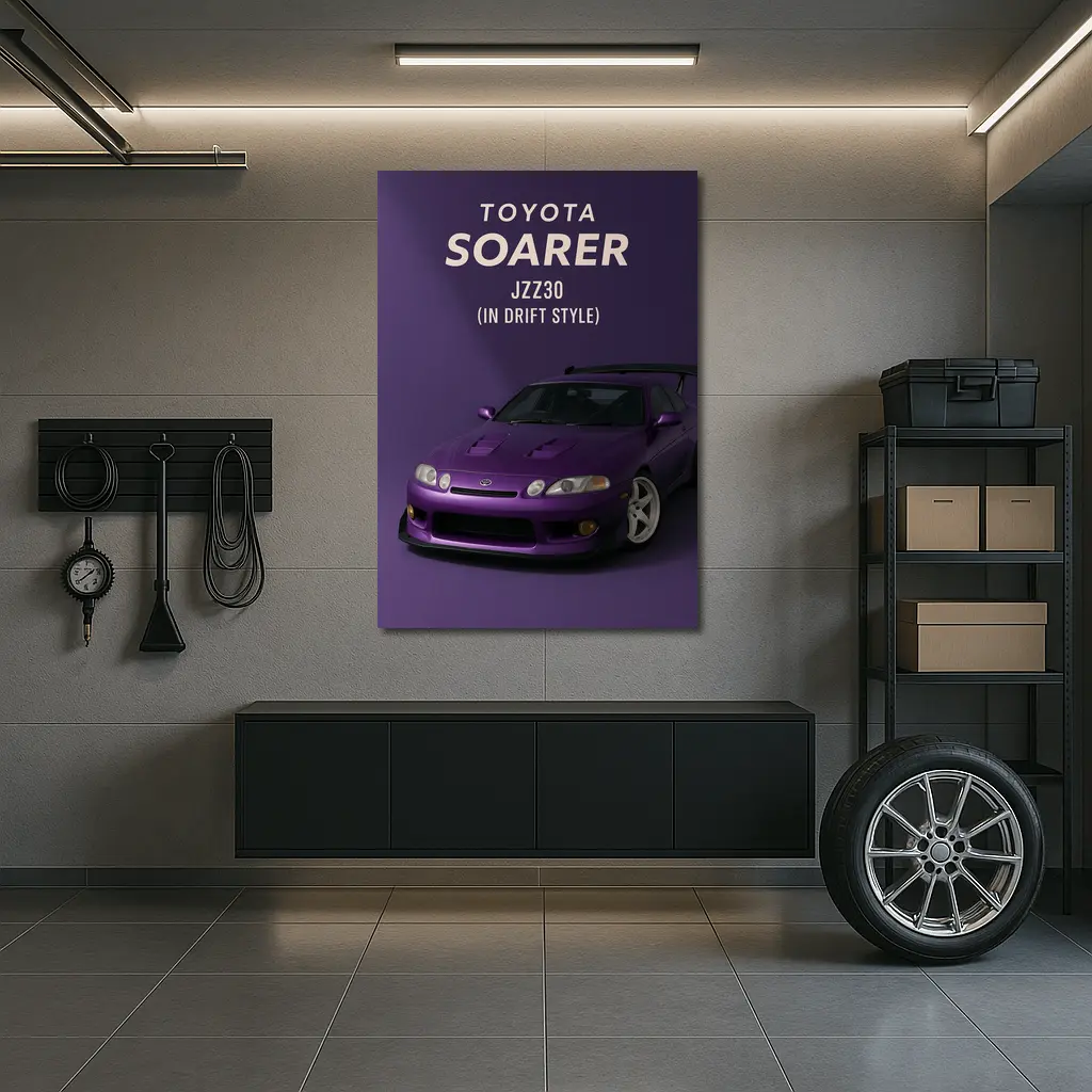 Toyota Soarer JZZ30 Purple Drift Style Art – Wall Art