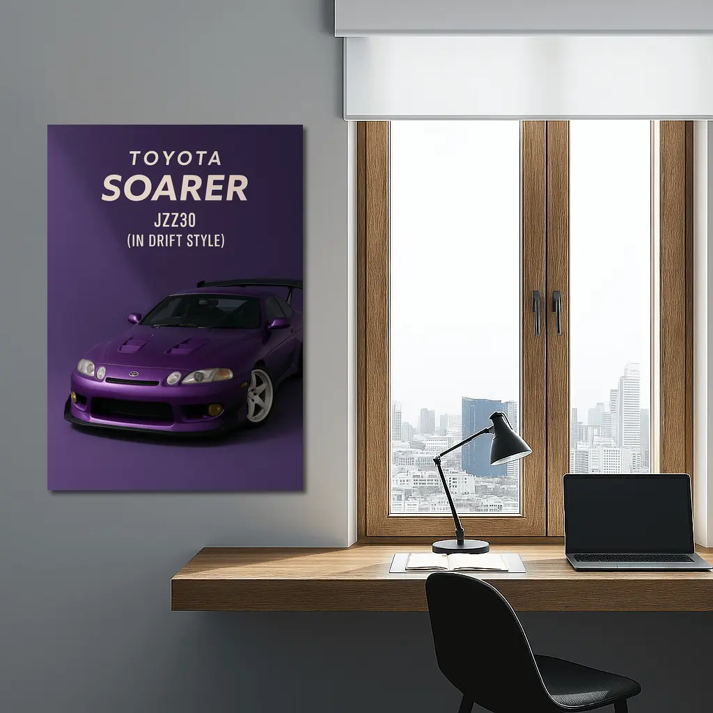 Toyota Soarer JZZ30 Purple Drift Style Art – Wall Art