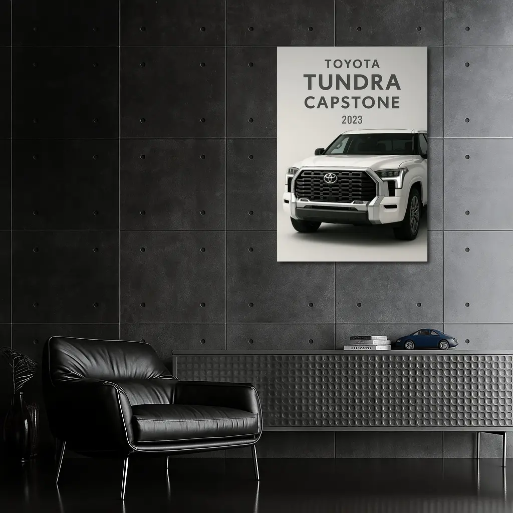2023 Toyota Tundra Capstone White Truck – Wall Art