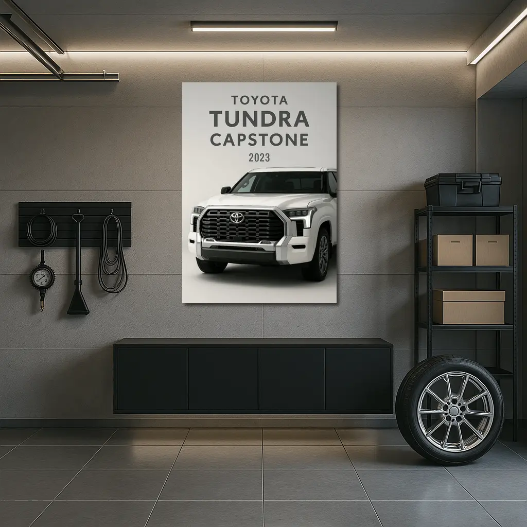 2023 Toyota Tundra Capstone White Truck – Wall Art