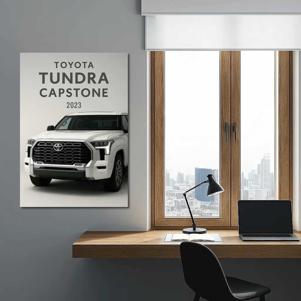 2023 Toyota Tundra Capstone White Truck – Wall Art