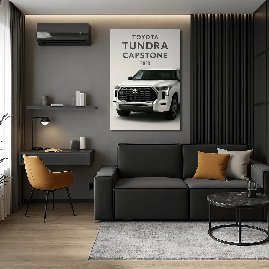 2023 Toyota Tundra Capstone White Truck – Wall Art