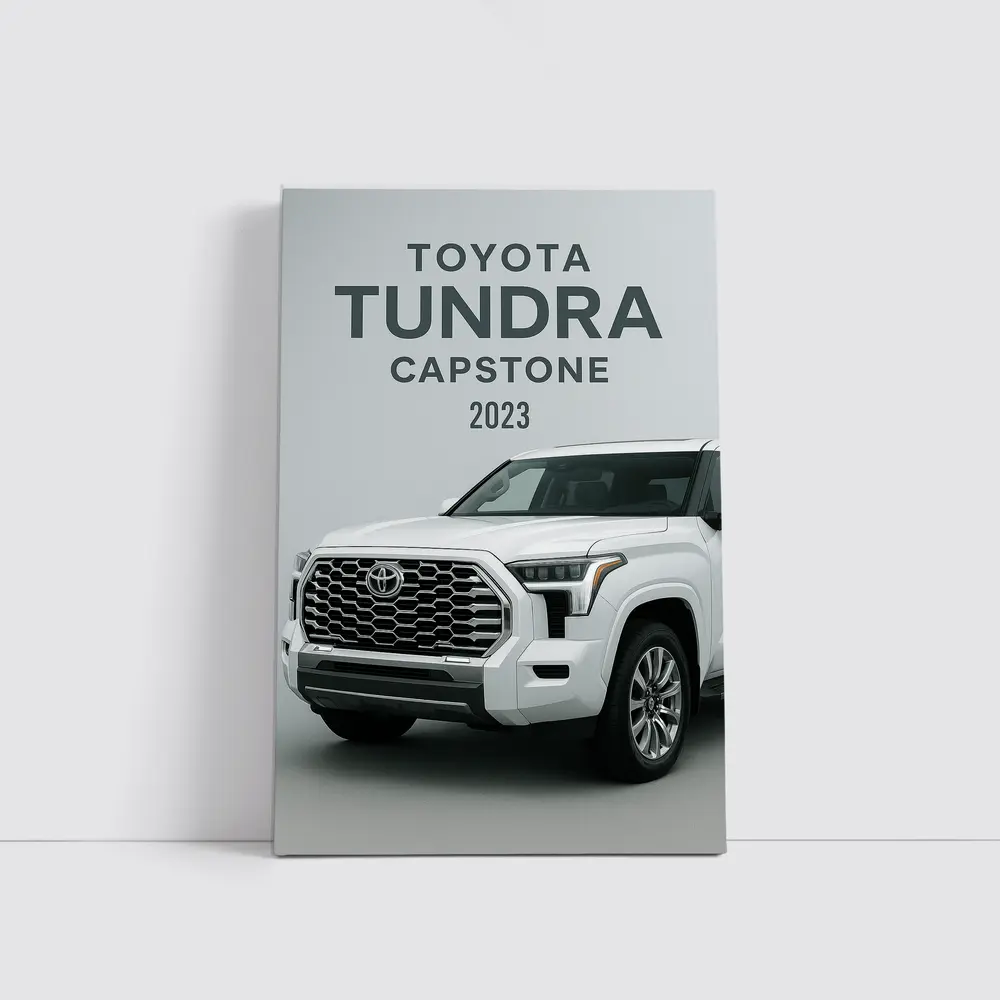 2023 Toyota Tundra Capstone White Truck – Wall Art