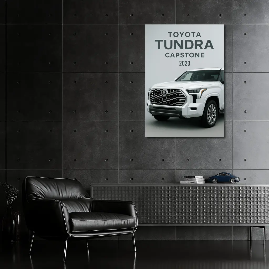 2023 Toyota Tundra Capstone White Truck – Wall Art