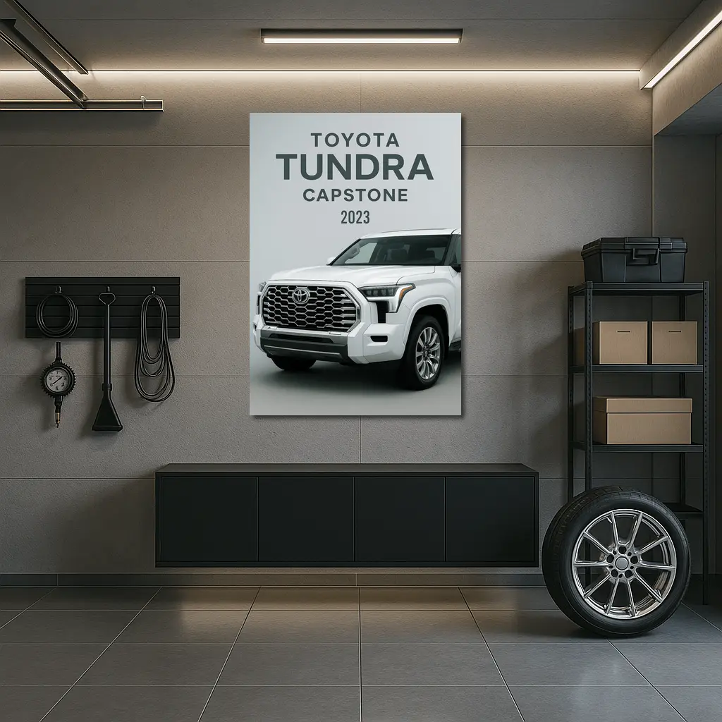 2023 Toyota Tundra Capstone White Truck – Wall Art