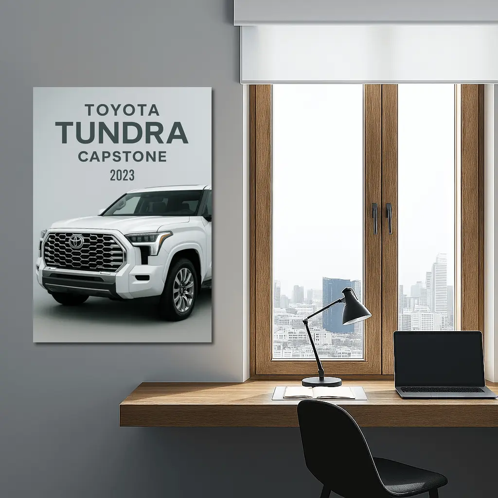 2023 Toyota Tundra Capstone White Truck – Wall Art