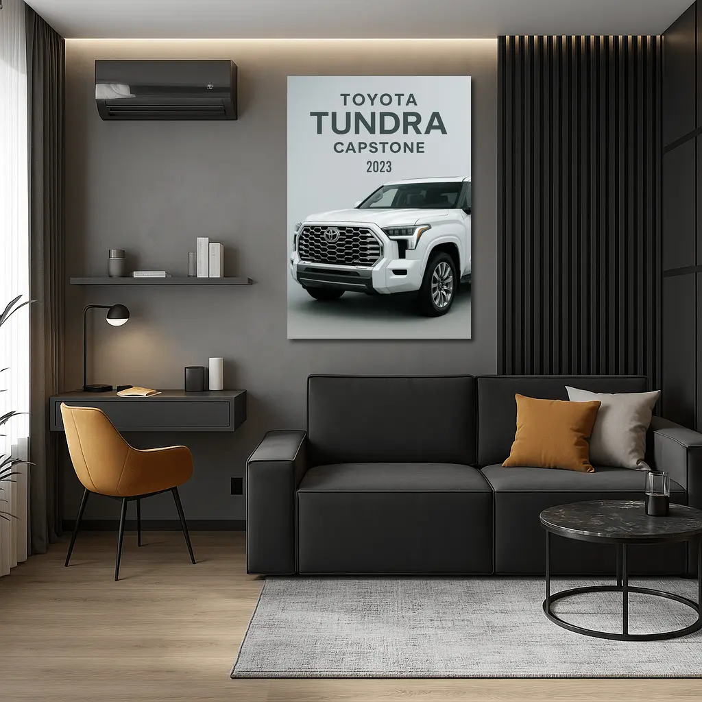 2023 Toyota Tundra Capstone White Truck – Wall Art