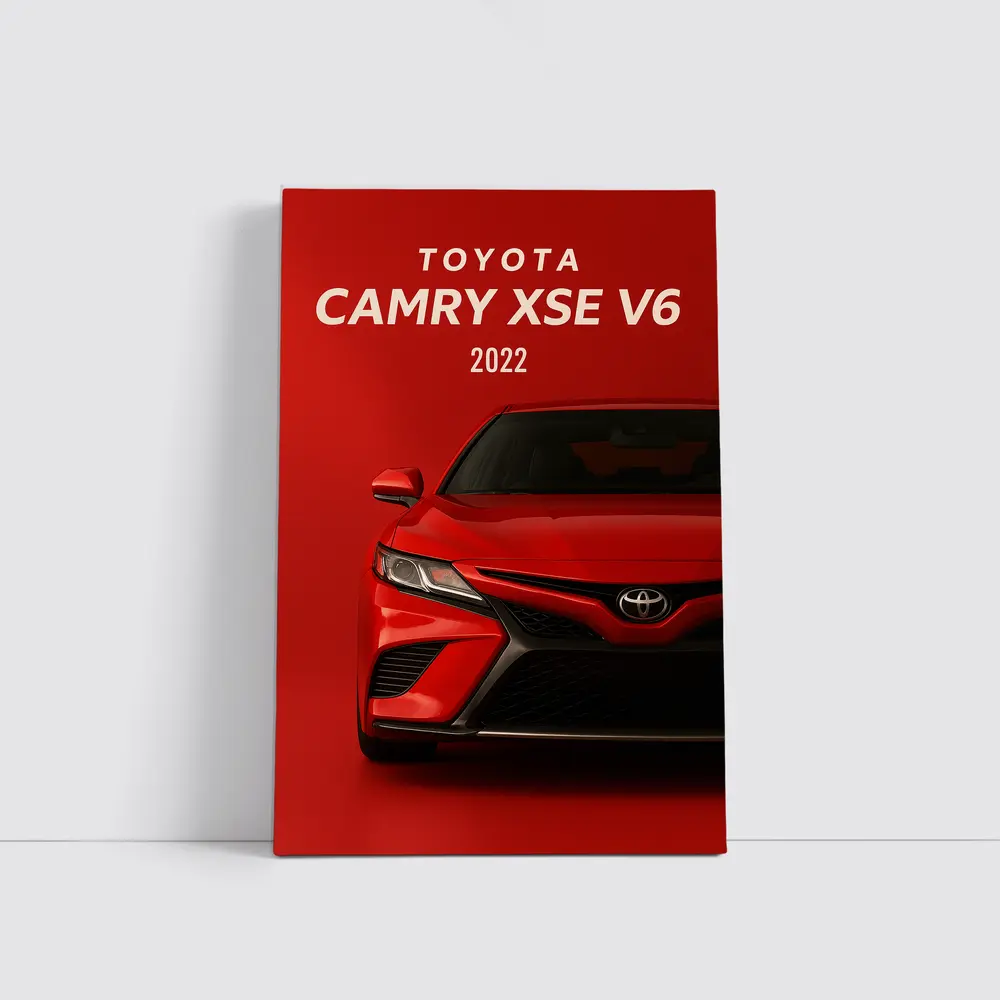Toyota Camry XSE V6 Red Bold Front – Wall Art