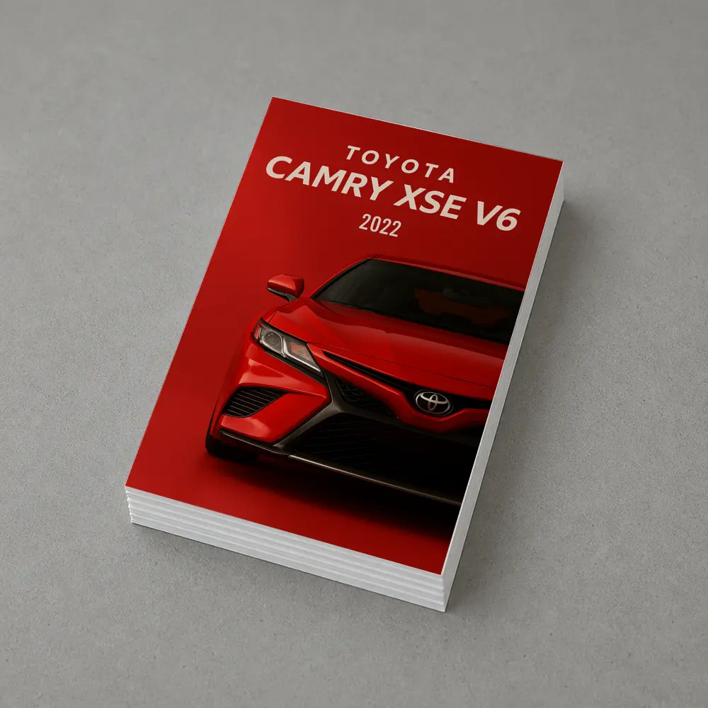 Toyota Camry XSE V6 Red Bold Front – Postcards