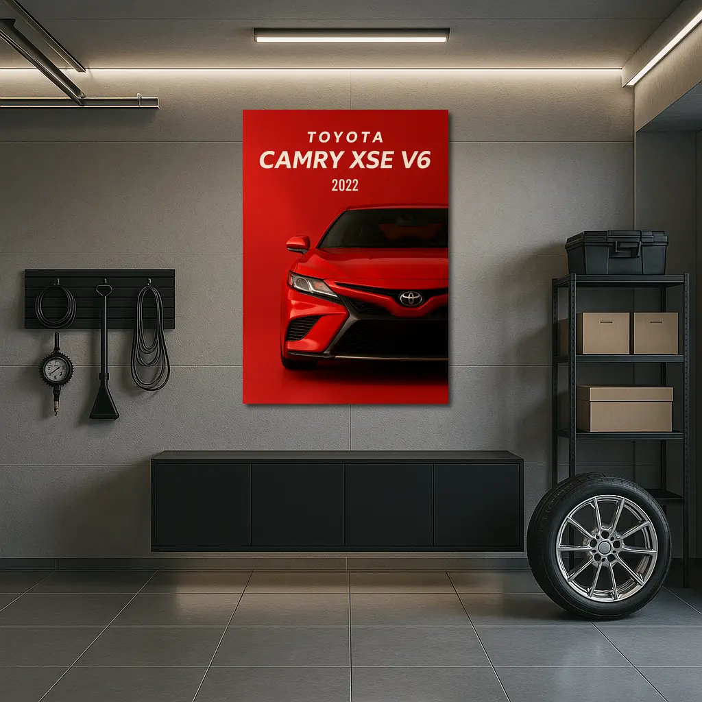 Toyota Camry XSE V6 Red Bold Front – Wall Art