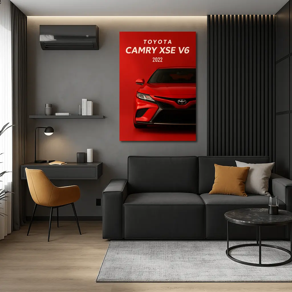 Toyota Camry XSE V6 Red Bold Front – Wall Art