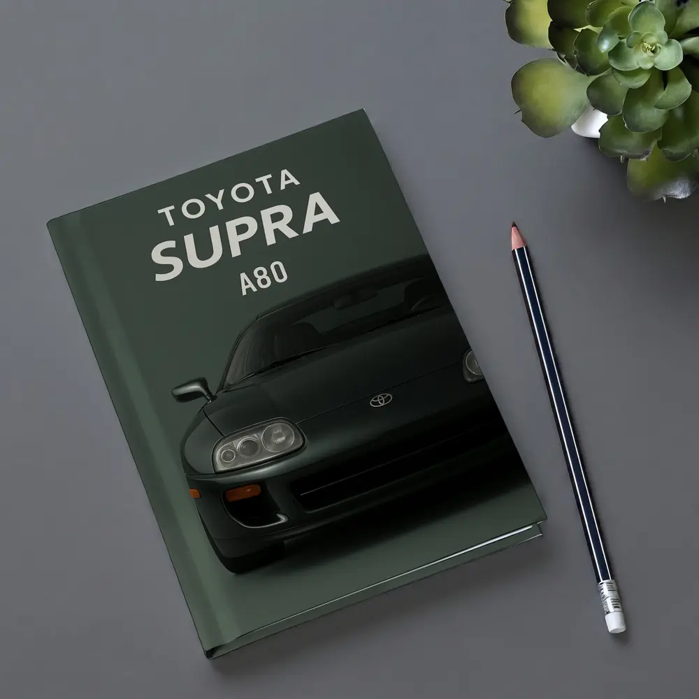 Toyota Supra A80 Dark Green Studio Art – Notebooks