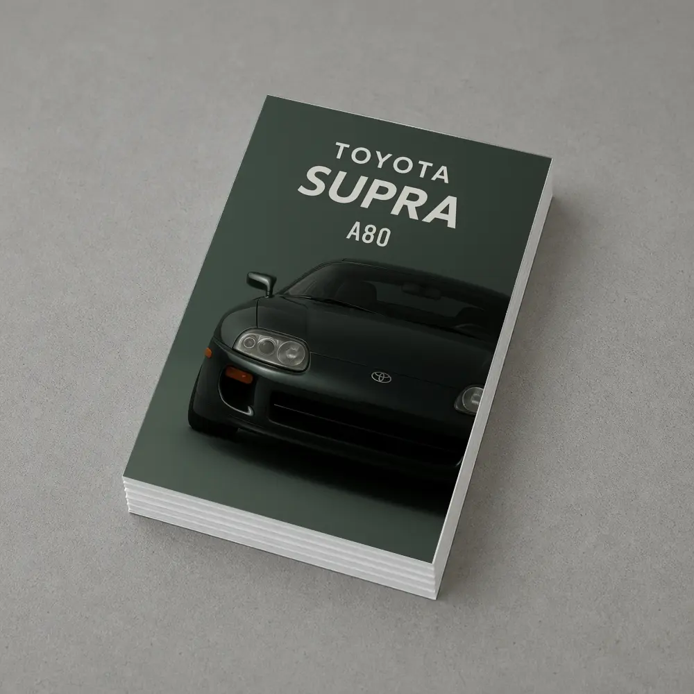 Toyota Supra A80 Dark Green Studio Art – Postcards