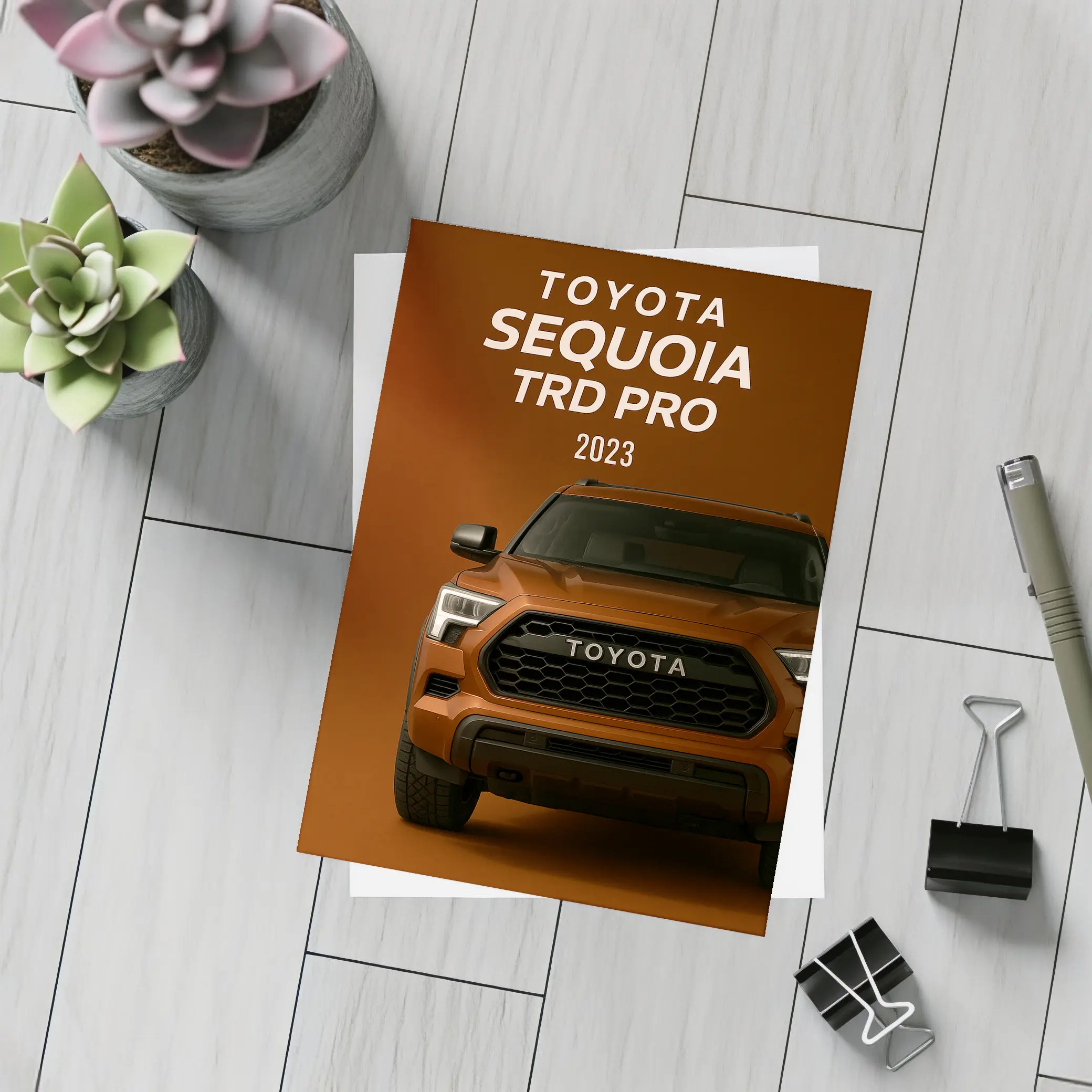 2023 Toyota Sequoia TRD Pro Orange – Postcards
