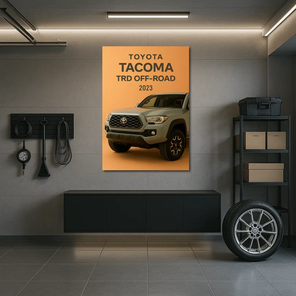 Toyota Tacoma TRD Off Road Orange Background – Wall Art