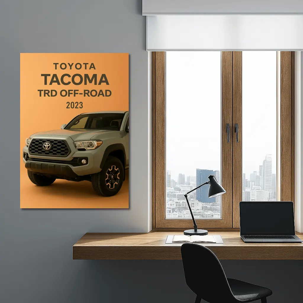 Toyota Tacoma TRD Off Road Orange Background – Wall Art