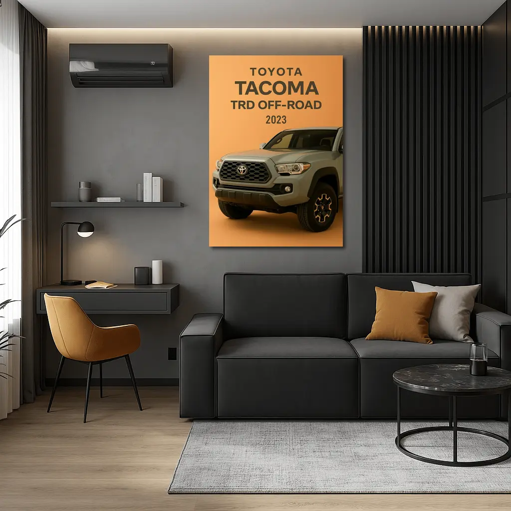 Toyota Tacoma TRD Off Road Orange Background – Wall Art