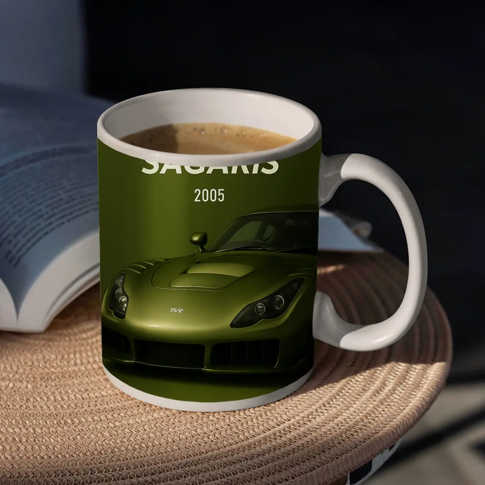 TVR Sagaris 2005 Green Sports Car – Mugs