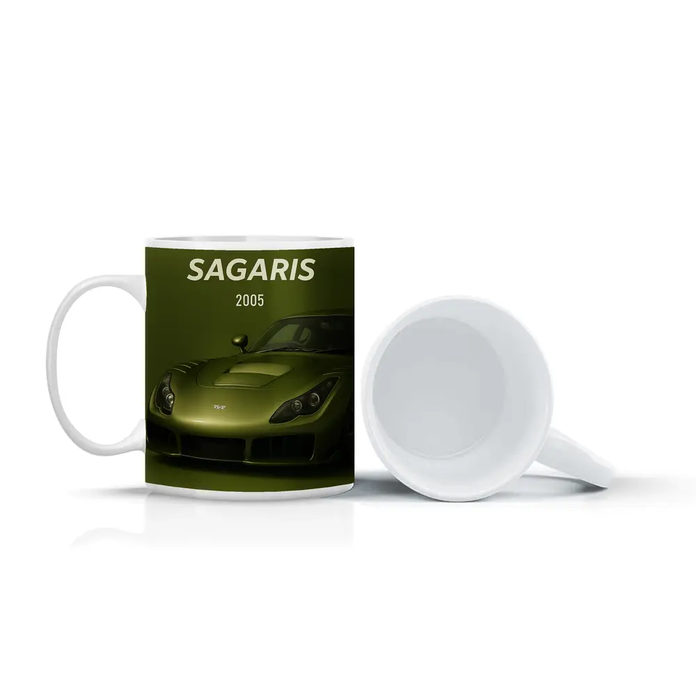 TVR Sagaris 2005 Green Sports Car – Mugs